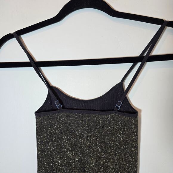 Free People Bodysuit XS/S Sparkle Seamless Metallic Cami Lurex Romper Festival - Picture 5 of 6